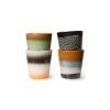70s ceramics: ristretto mugs, Good vibes (set of 4)