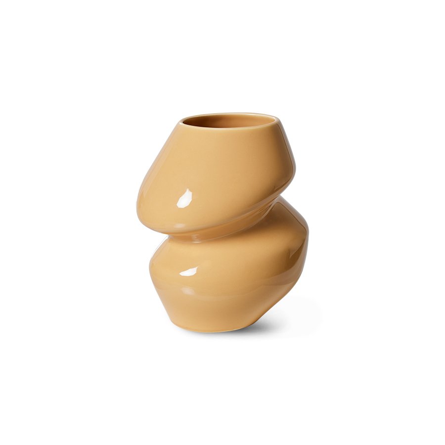 Ceramic vase organic cappuccino S - Image 2