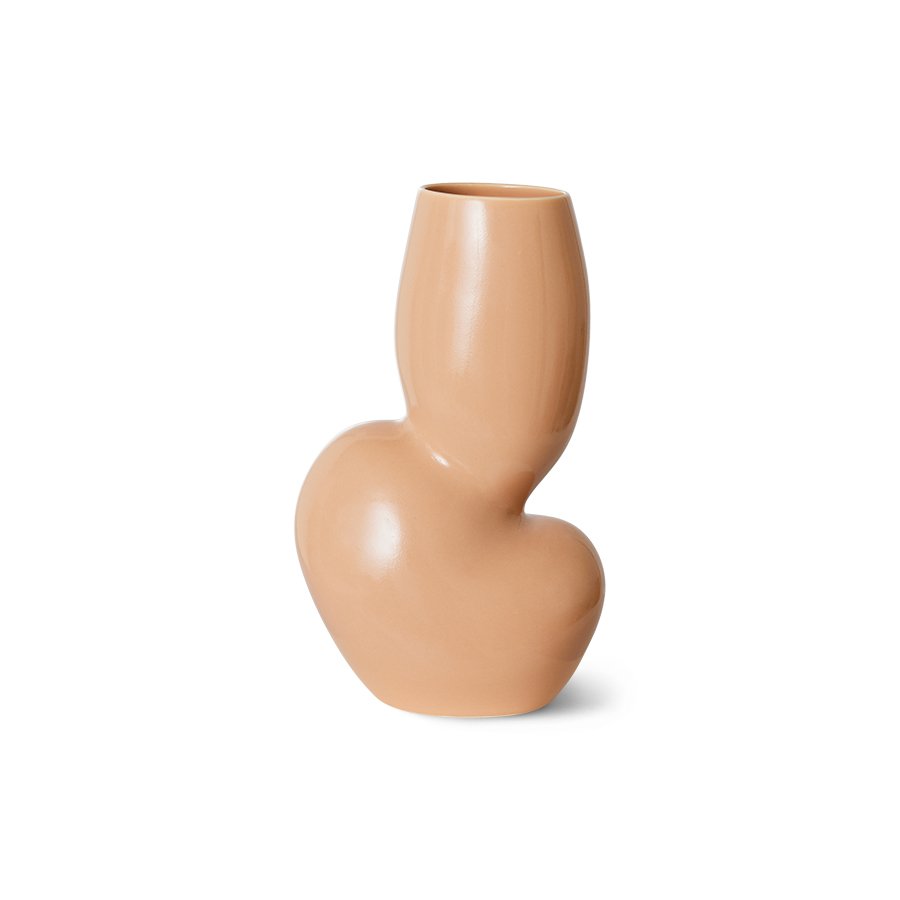 Ceramic vase organic cream M
