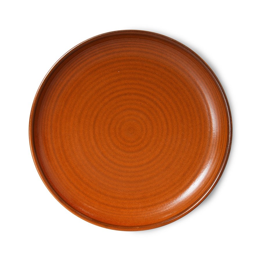 Chef ceramics: side plate, burned orange