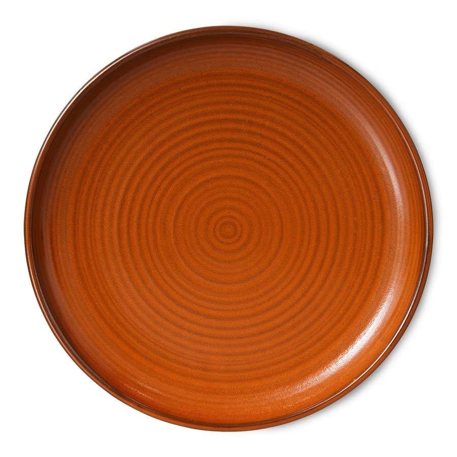Chef ceramics: dinner plate, burned orange