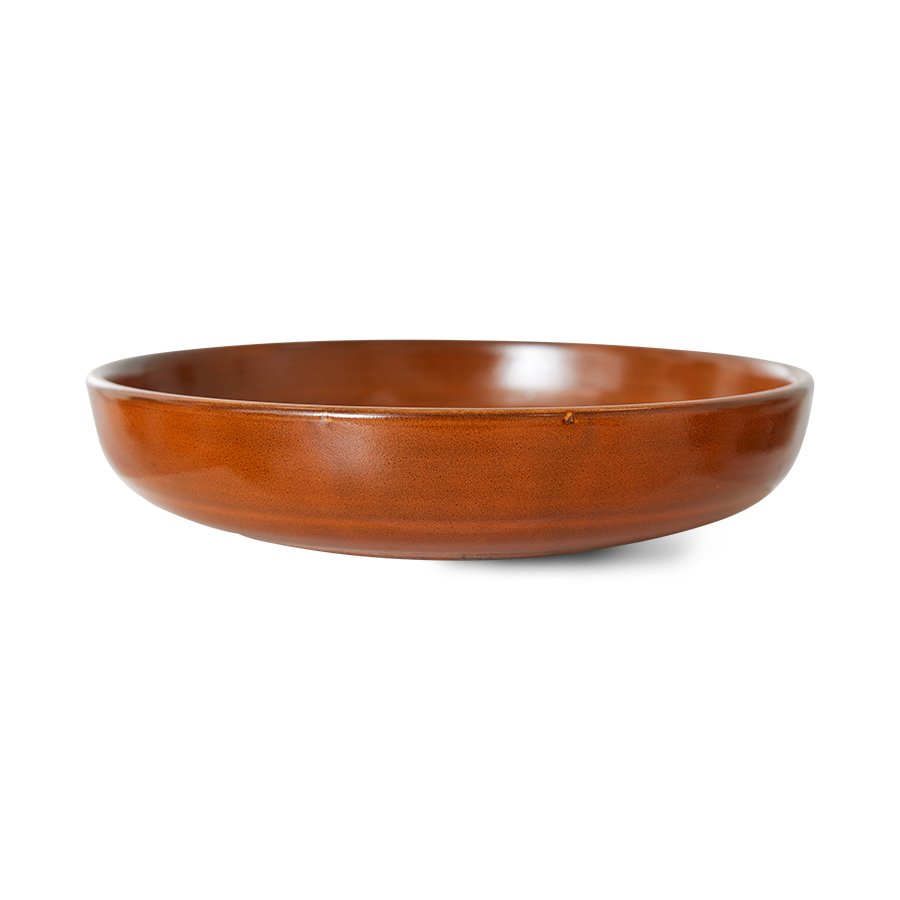 Chef ceramics: deep plate M, burned orange
