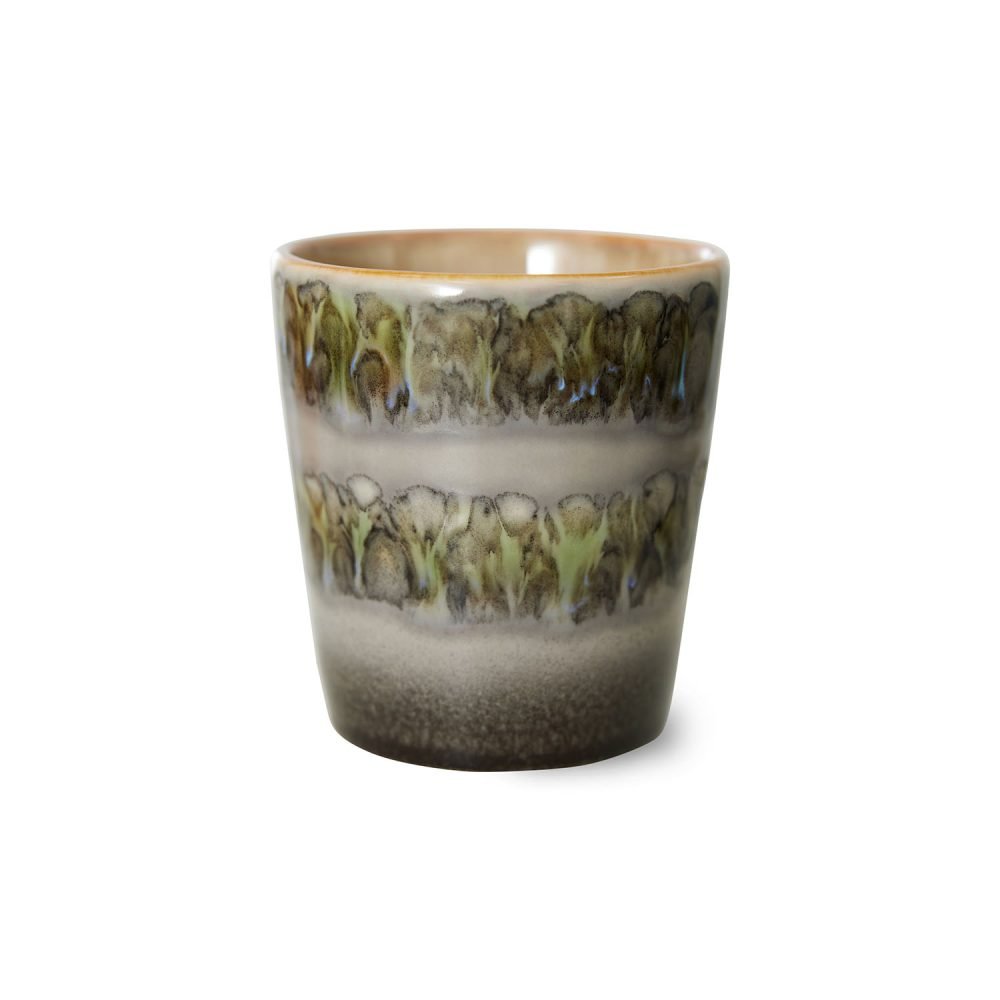 70s ceramics: coffee mug, fern