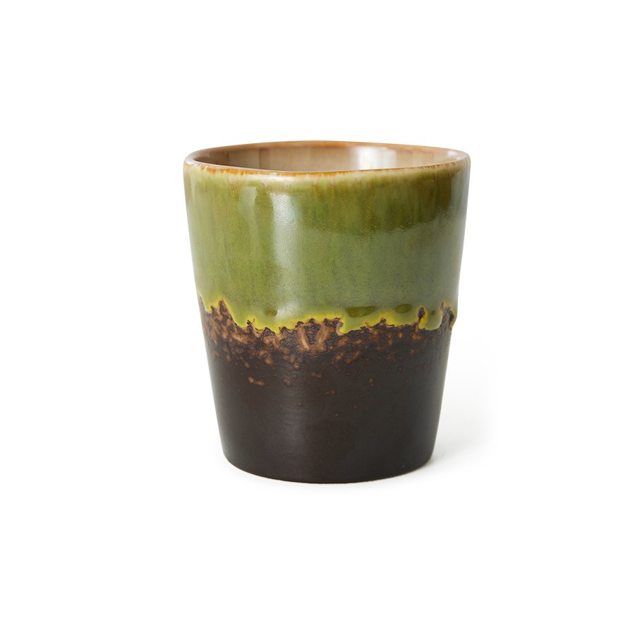 70s ceramics: coffee mug, algae