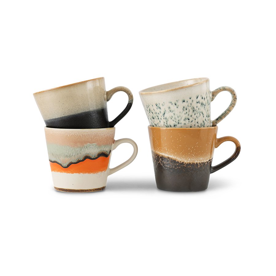 70s ceramics: cappuccino mugs, verve (set of 4)