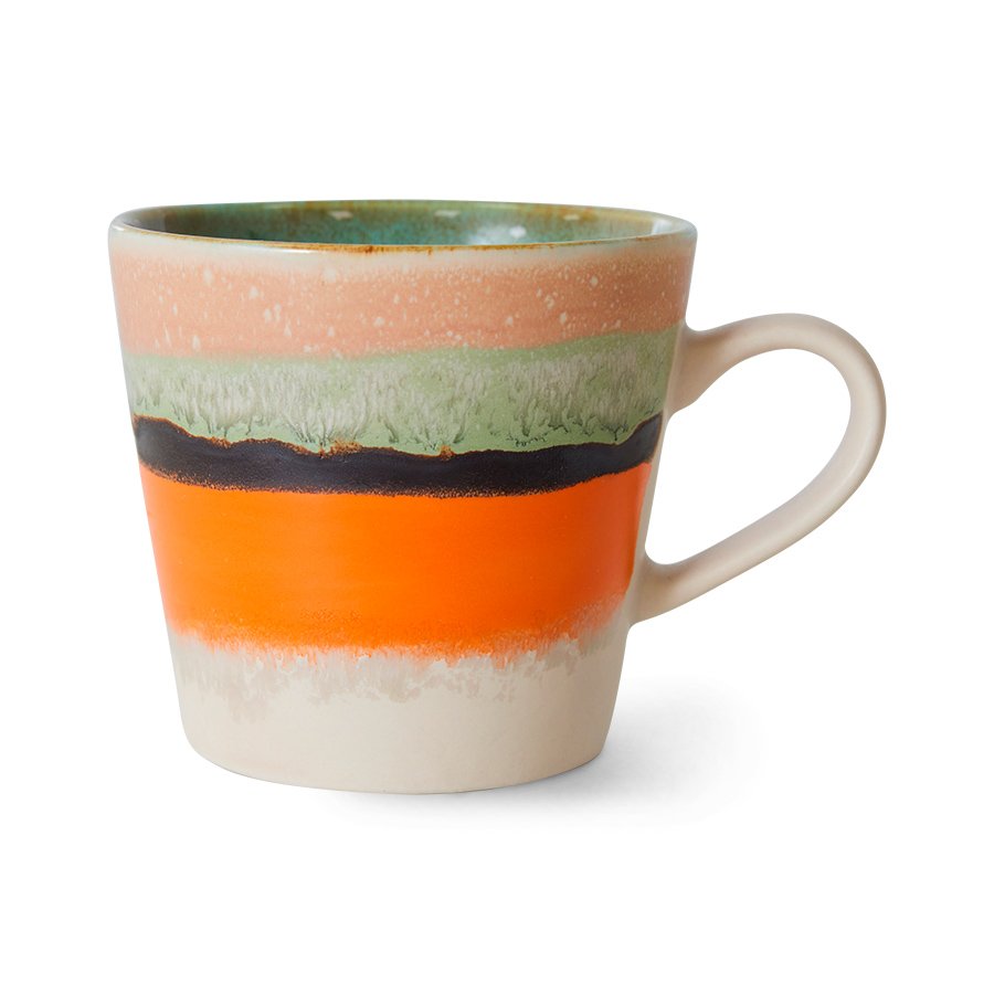 70s ceramics: cappuccino mug, burst