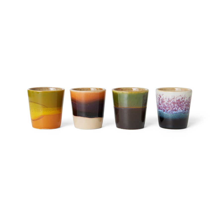 70s ceramics: egg cups, island (set of 4)