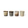 70s ceramics: egg cups, granite (set of 4)