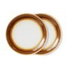 70s ceramics: dinner plates, supernova (set of 2)