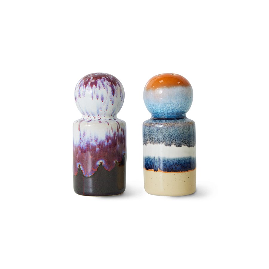70s ceramics: pepper & salt jar, stargaze