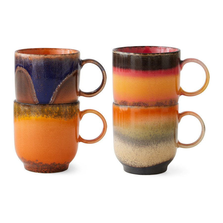 70s ceramics: café mugs brazil (set of 4)