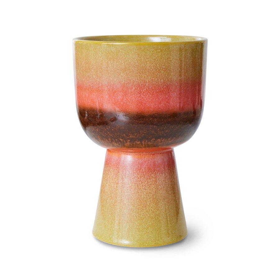 Retro flower pot lime green