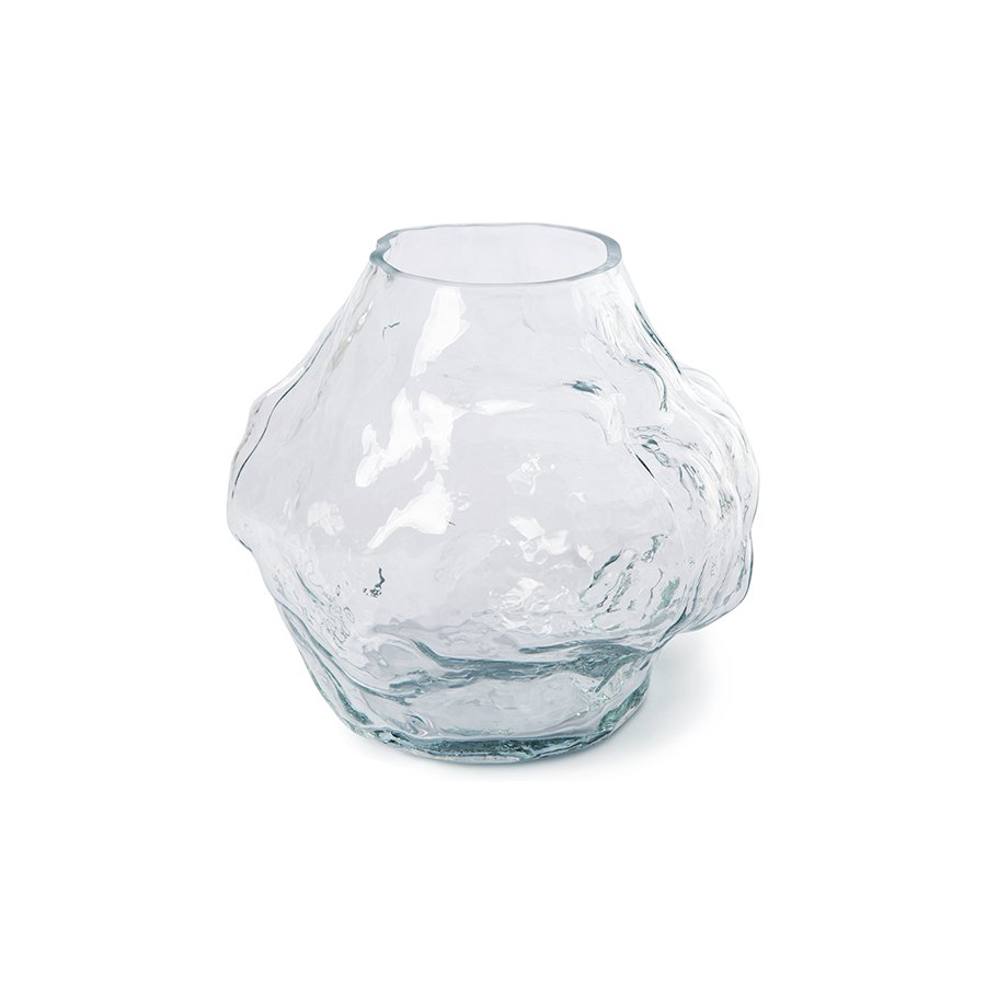 HK objects: cloud vase clear glass low