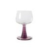 Swirl wine glass high, purple