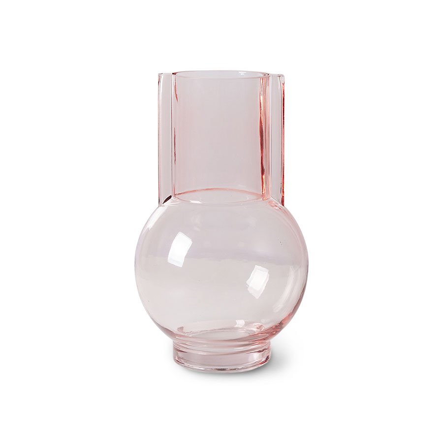 Glass vase sundae pink