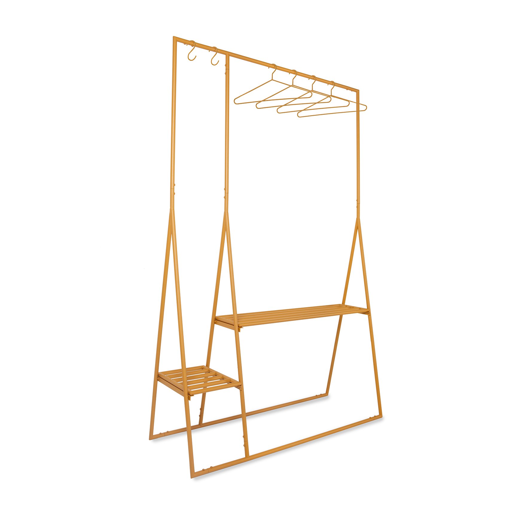 Clothing rack with hanger/hook set, ginger orange - Image 2