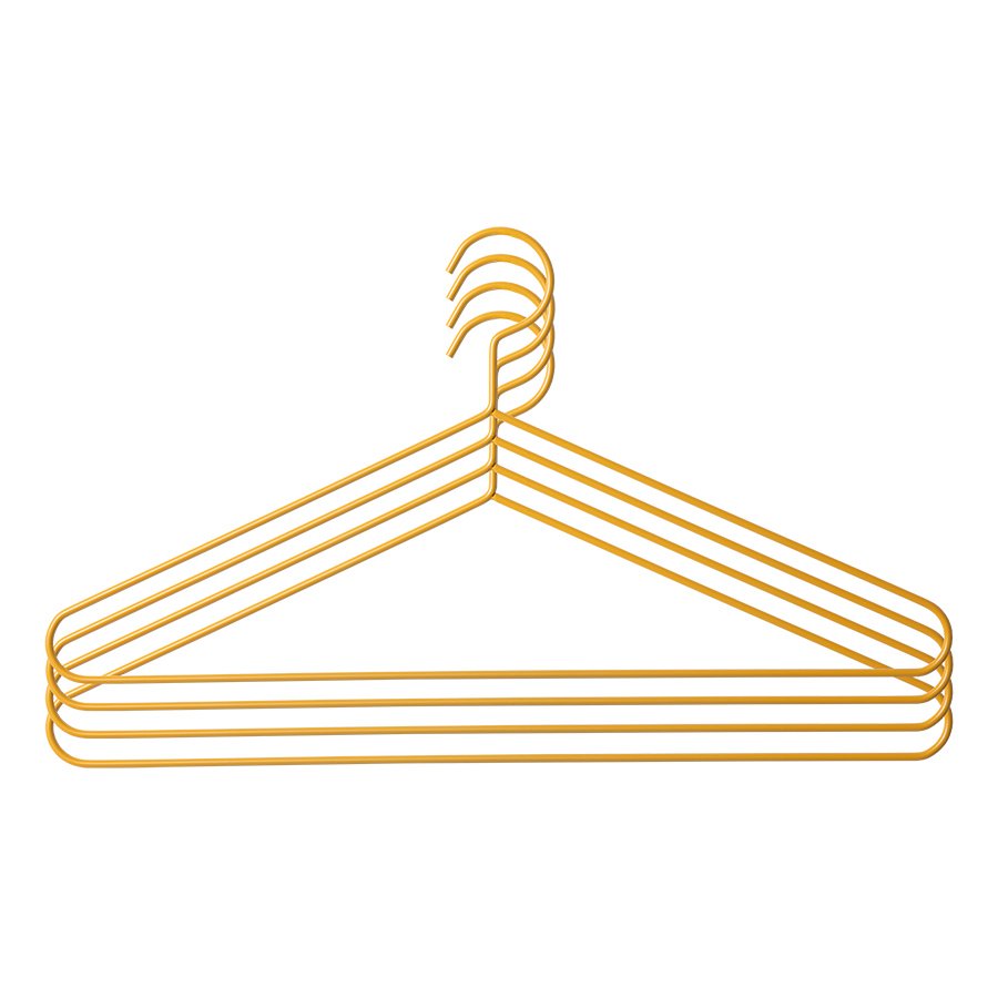 Clothing hanger ginger orange set of 4