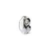 Gleam glass small vase, chrome