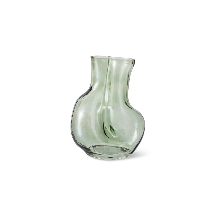 Gleam glass vase, olive
