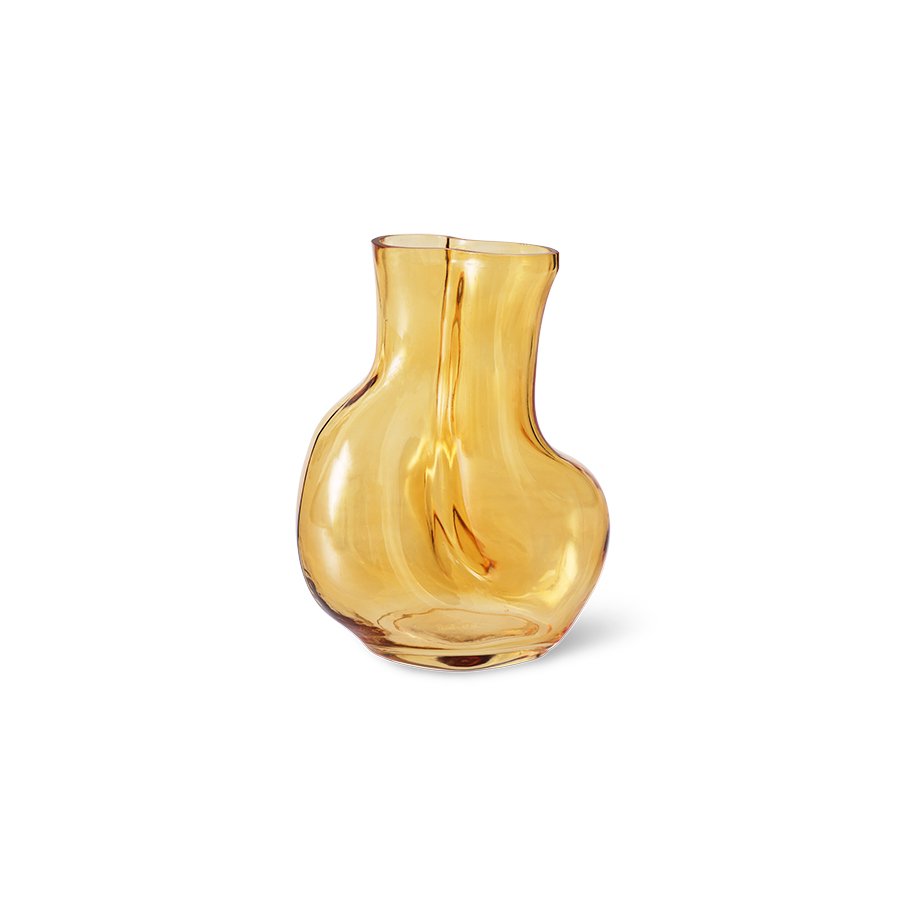 Gleam glass vase, amber