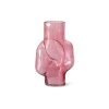 Gleam glass high vase, rose