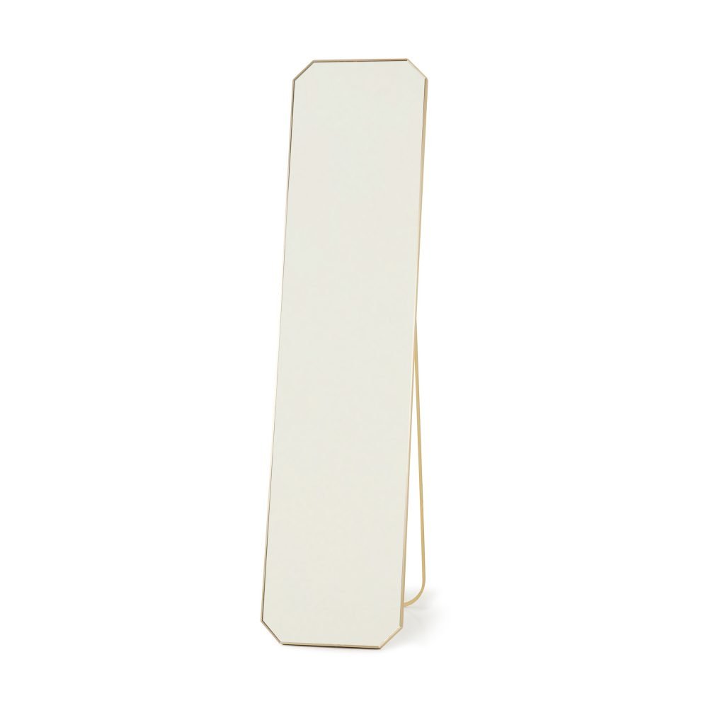 Standing floor mirror brass