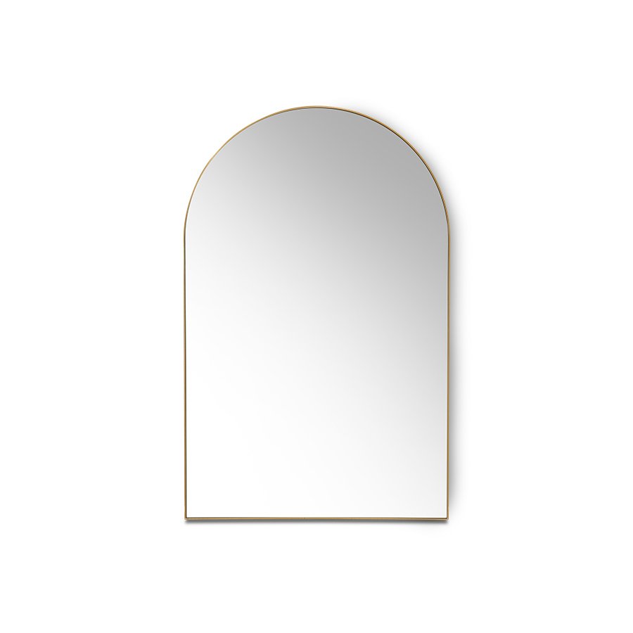 Arch wall mirror brass