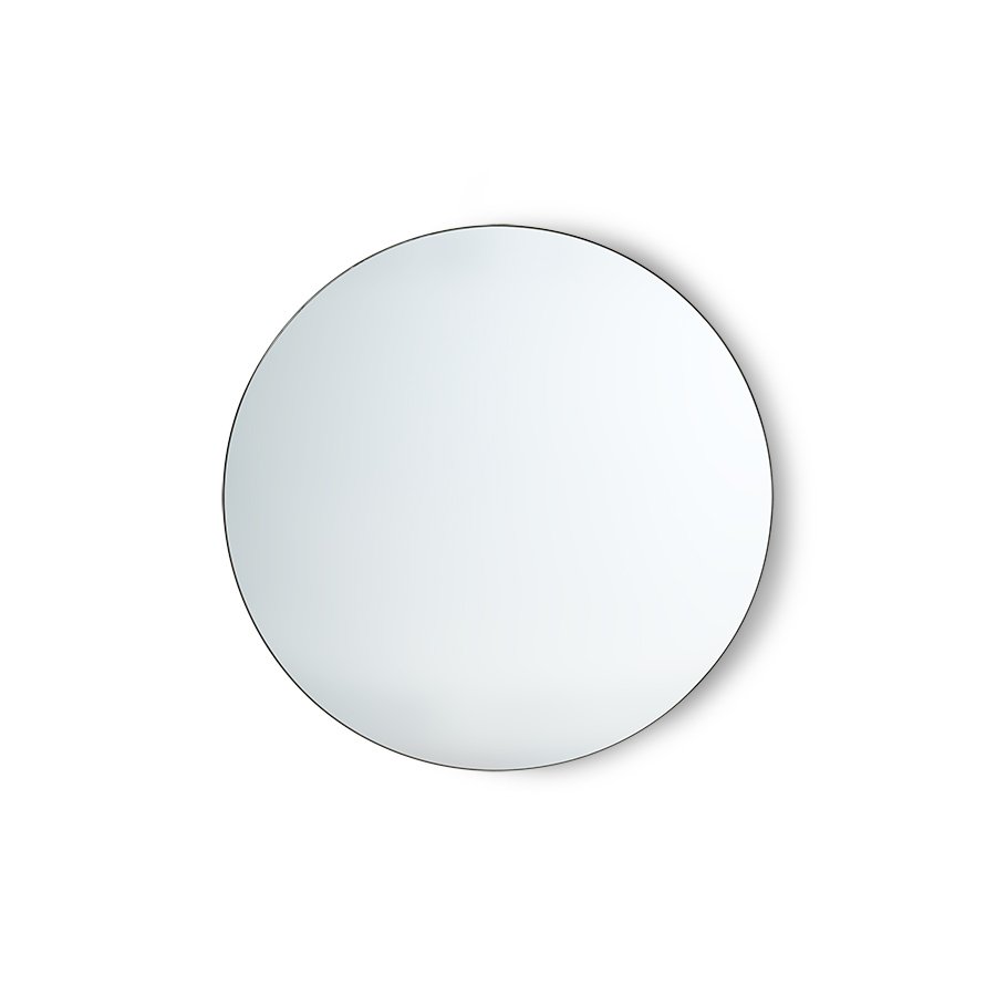 Round mirror metal frame 80cm