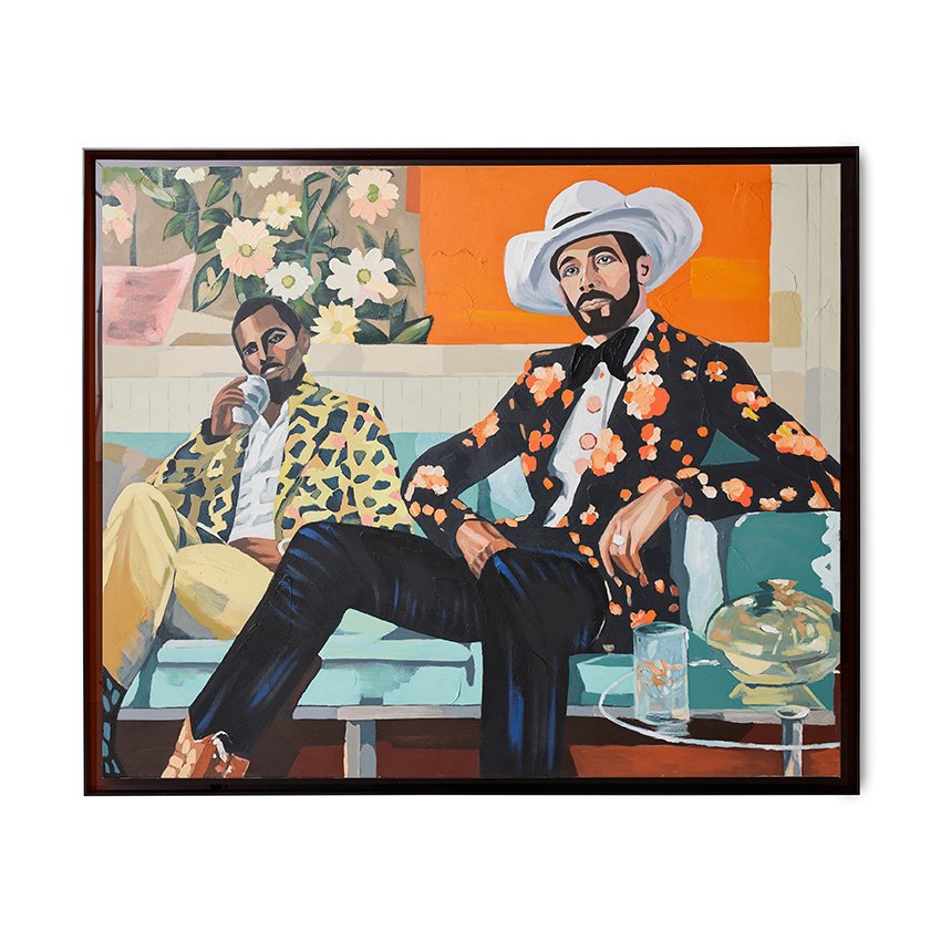 Framed artwork saloon (152x127cm)