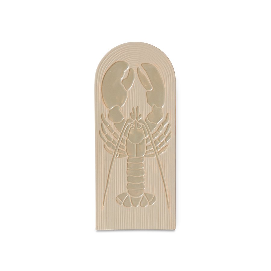 Stoneware wall tile lobster