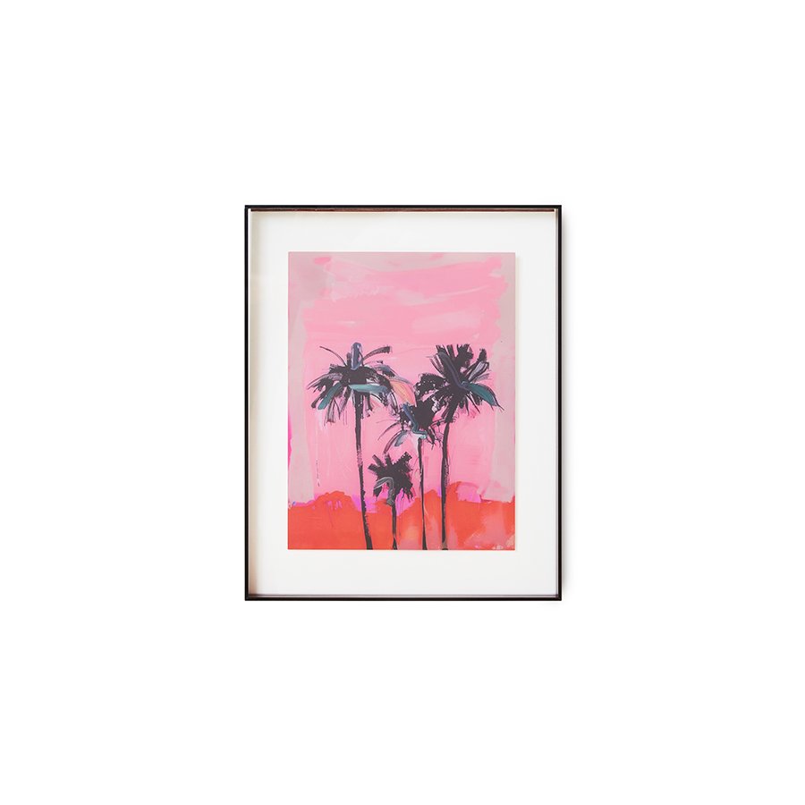 Acrylic frame brown palms (40x50cm)