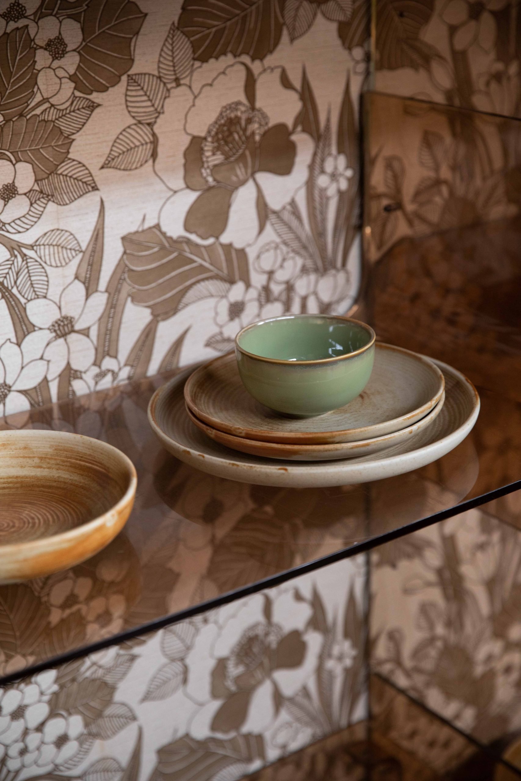 Chef ceramics: dinner plate rustic cream/brown - Image 4