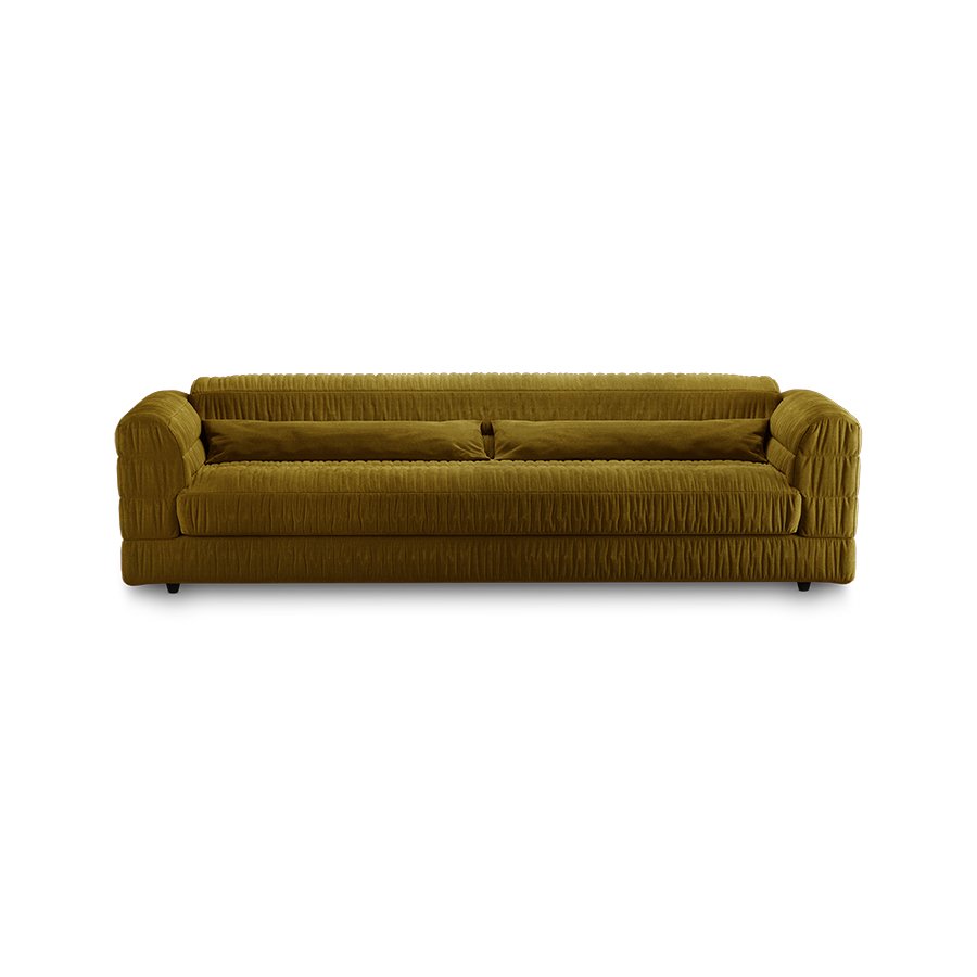 Club couch: royal velvet, olive