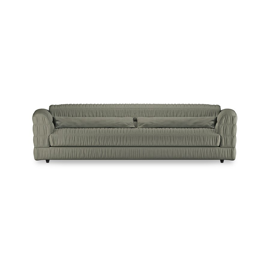 Club couch: linen, army green