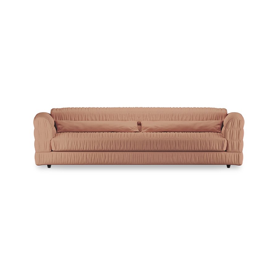 Club couch: linen, dusty rose
