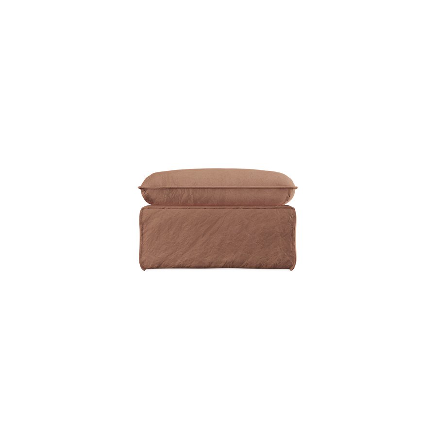 Nomad couch: hocker, linen, dusty rose