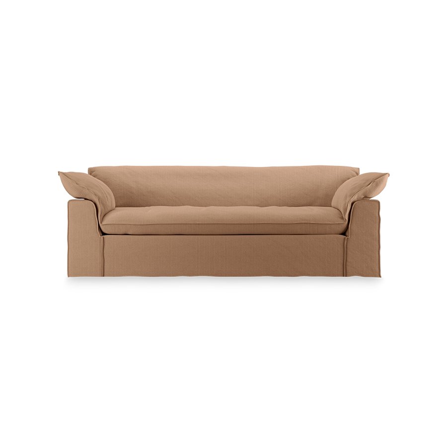 Nomad couch: 244cm, corduroy rib, brown