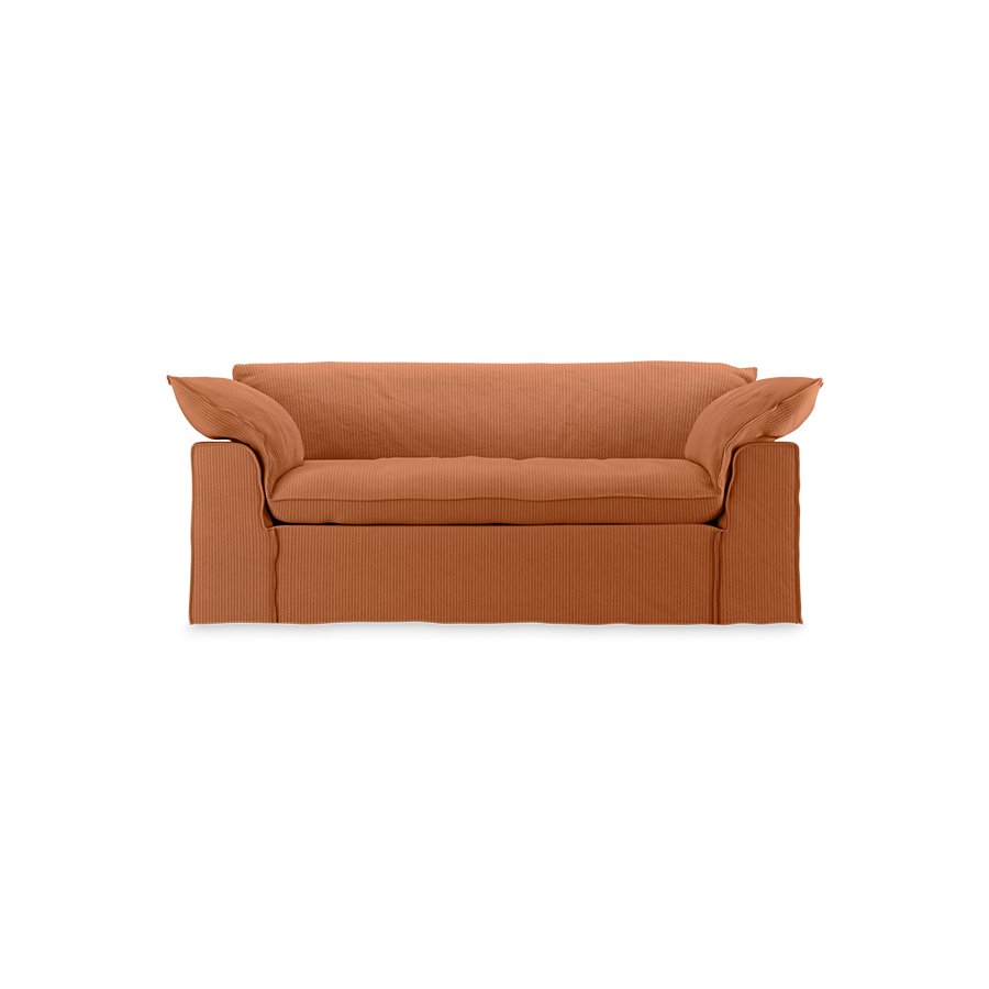 Nomad couch: 204cm, corduroy rib, dusty orange