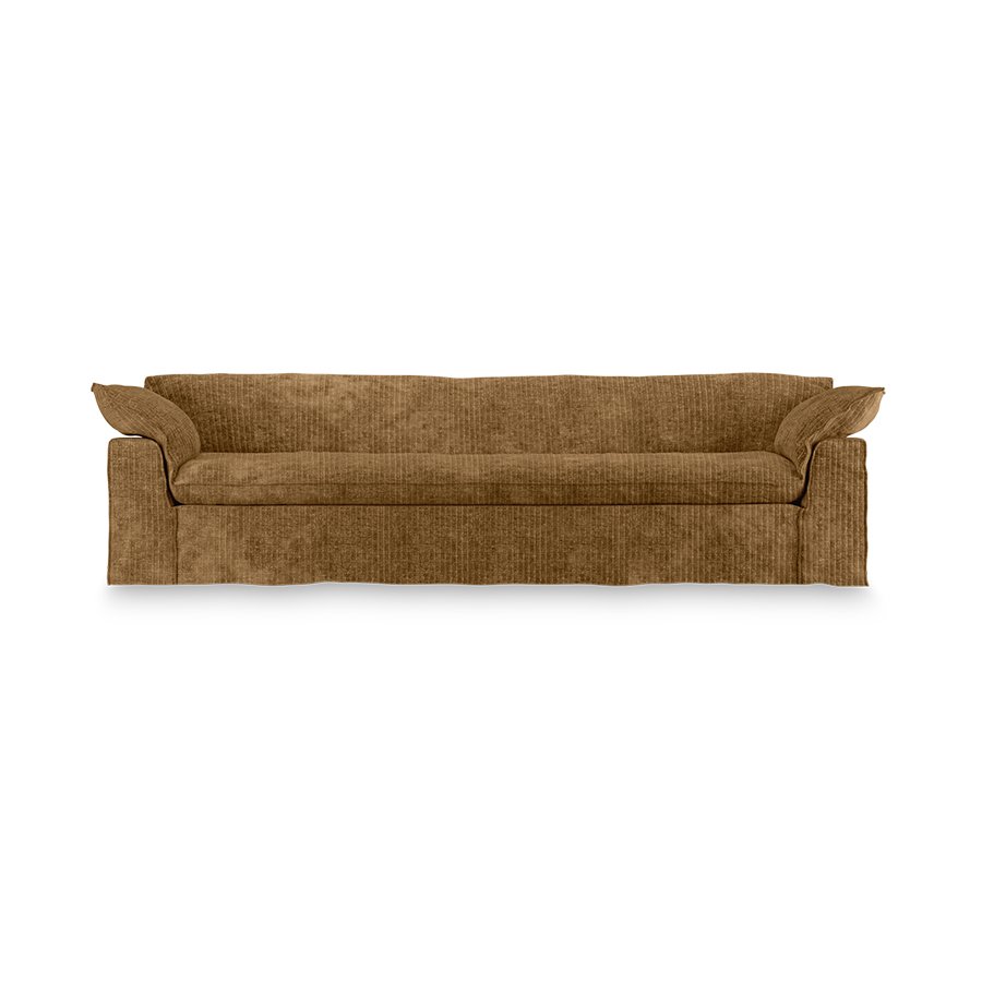 Nomad couch: 305cm, corduroy velvet, aged gold