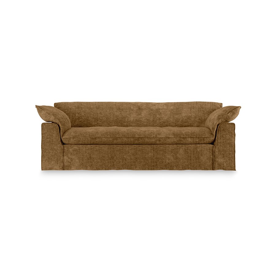Nomad couch: 244cm, corduroy velvet, aged gold