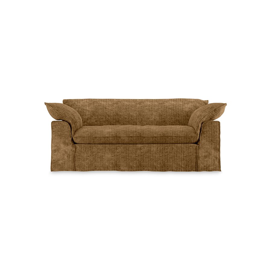 Nomad couch: 204cm, corduroy velvet, aged gold