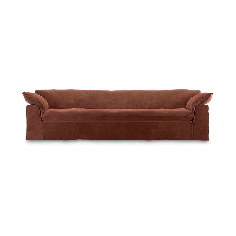 Nomad couch: 305cm, royal velvet, magnolia