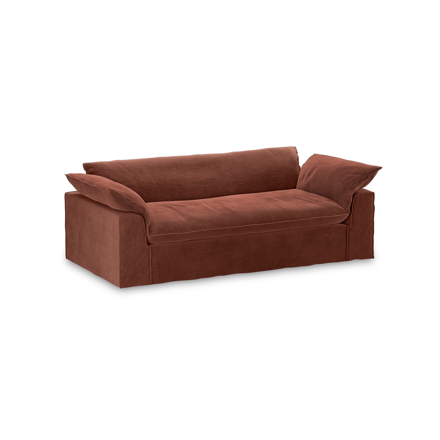Nomad couch: 244cm, royal velvet, magnolia - Image 2