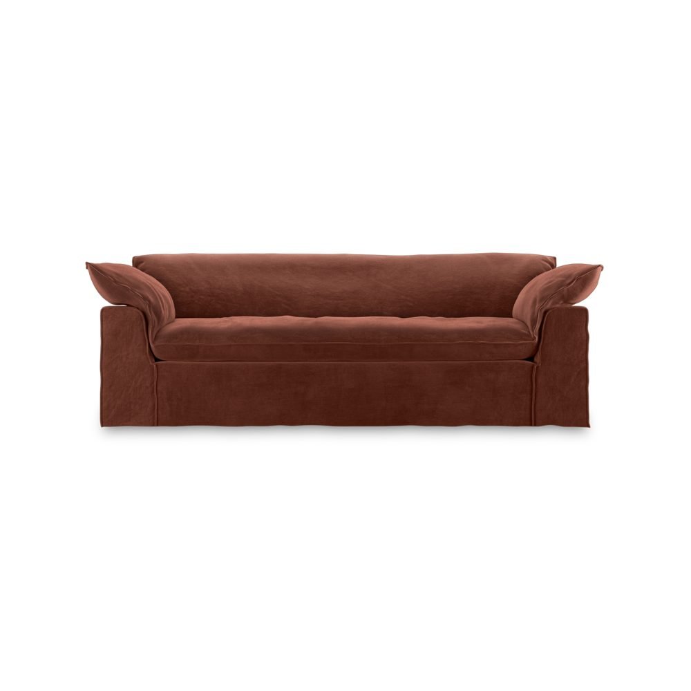 Nomad couch: 244cm, royal velvet, magnolia