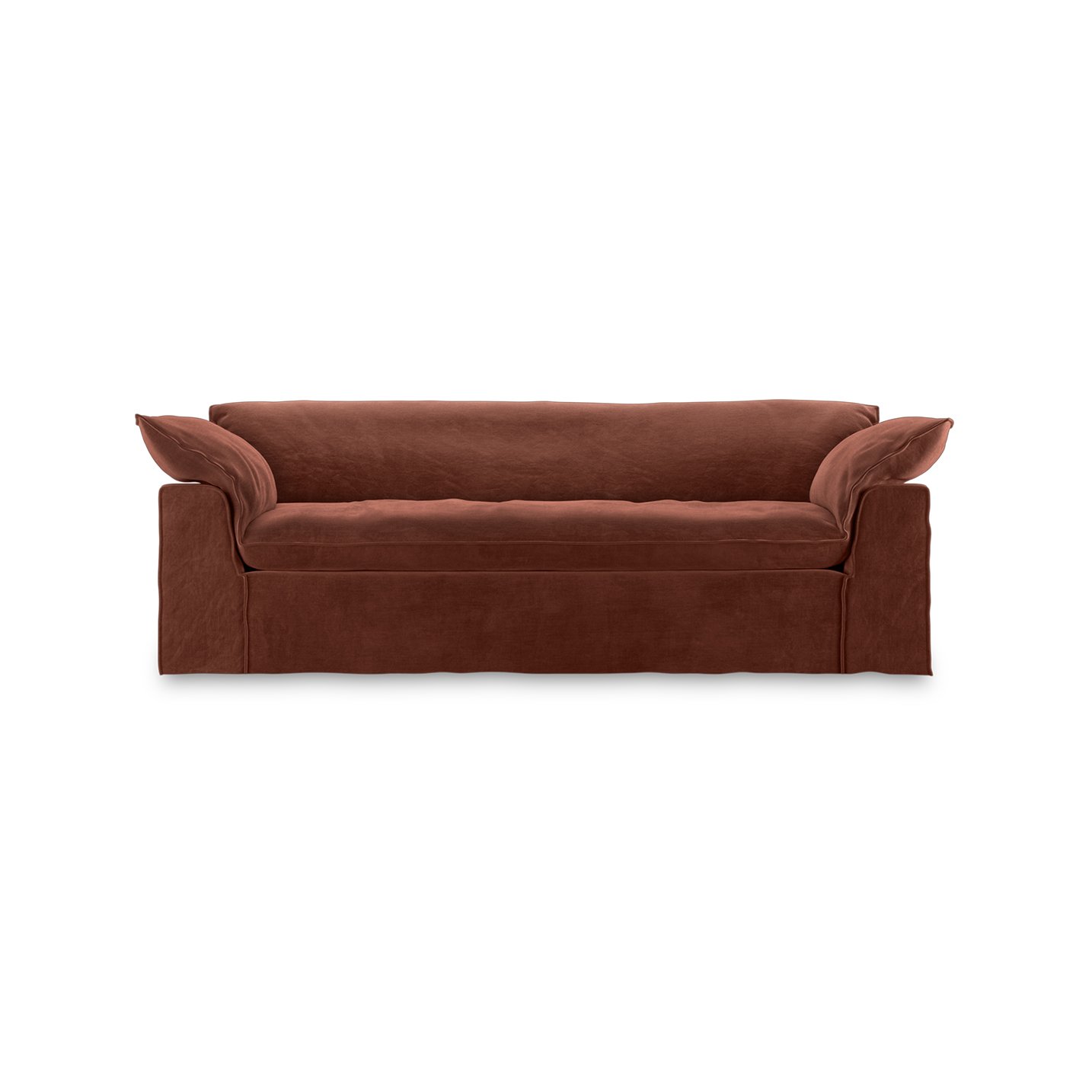 Nomad couch: 244cm, royal velvet, magnolia