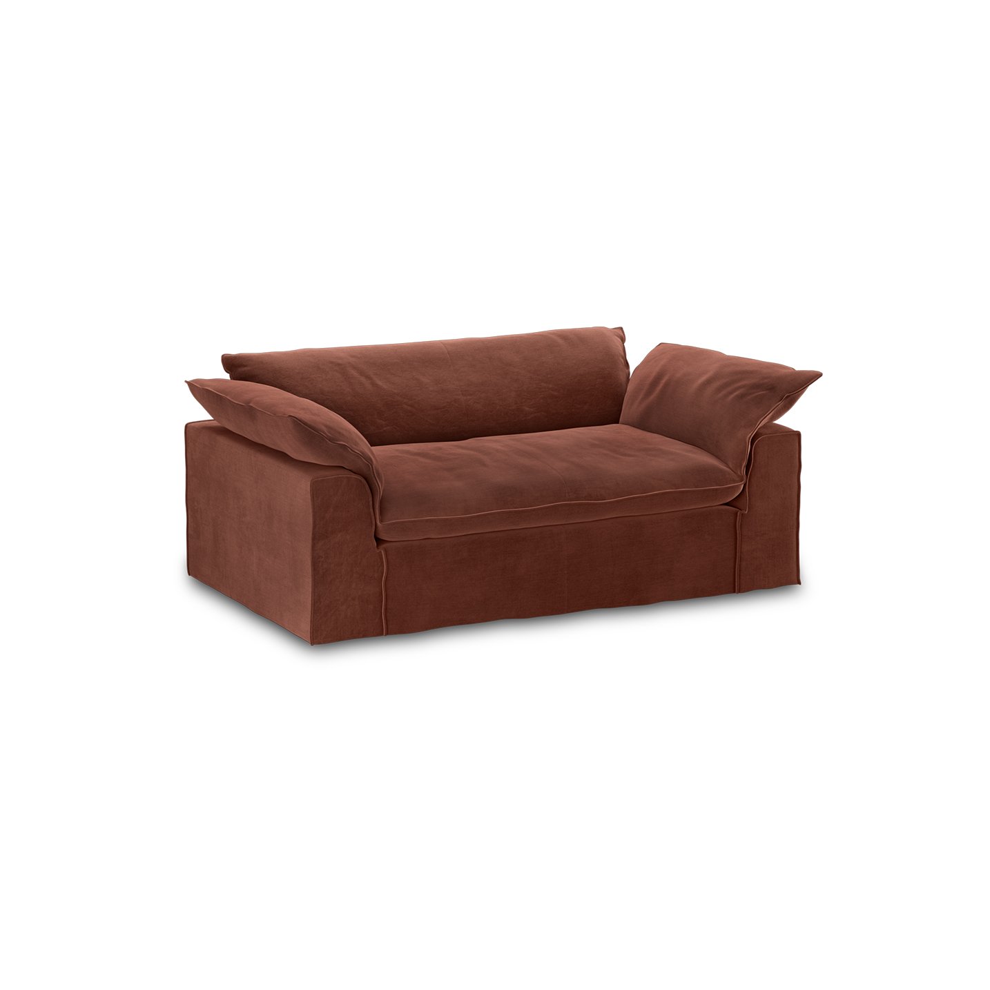 Nomad couch: 204cm, royal velvet, magnolia - Image 2