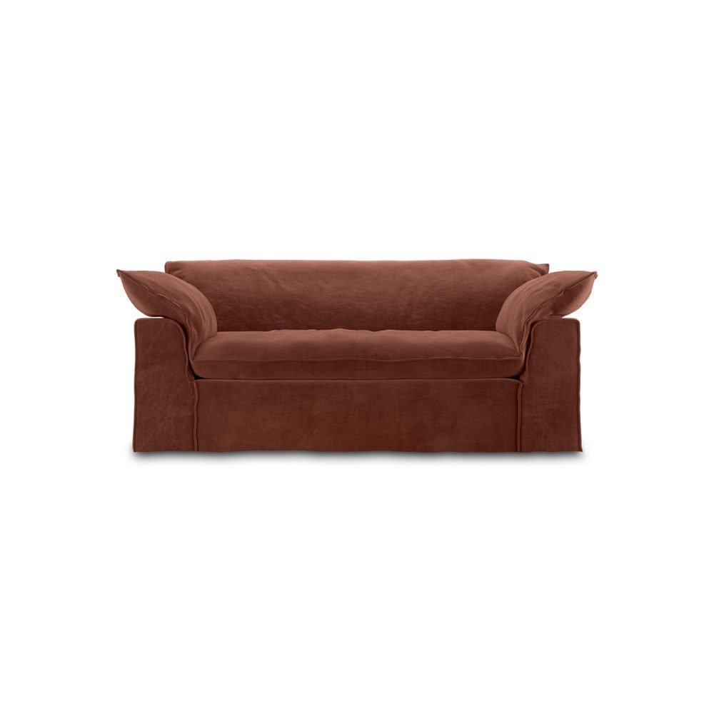 Nomad couch: 204cm, royal velvet, magnolia