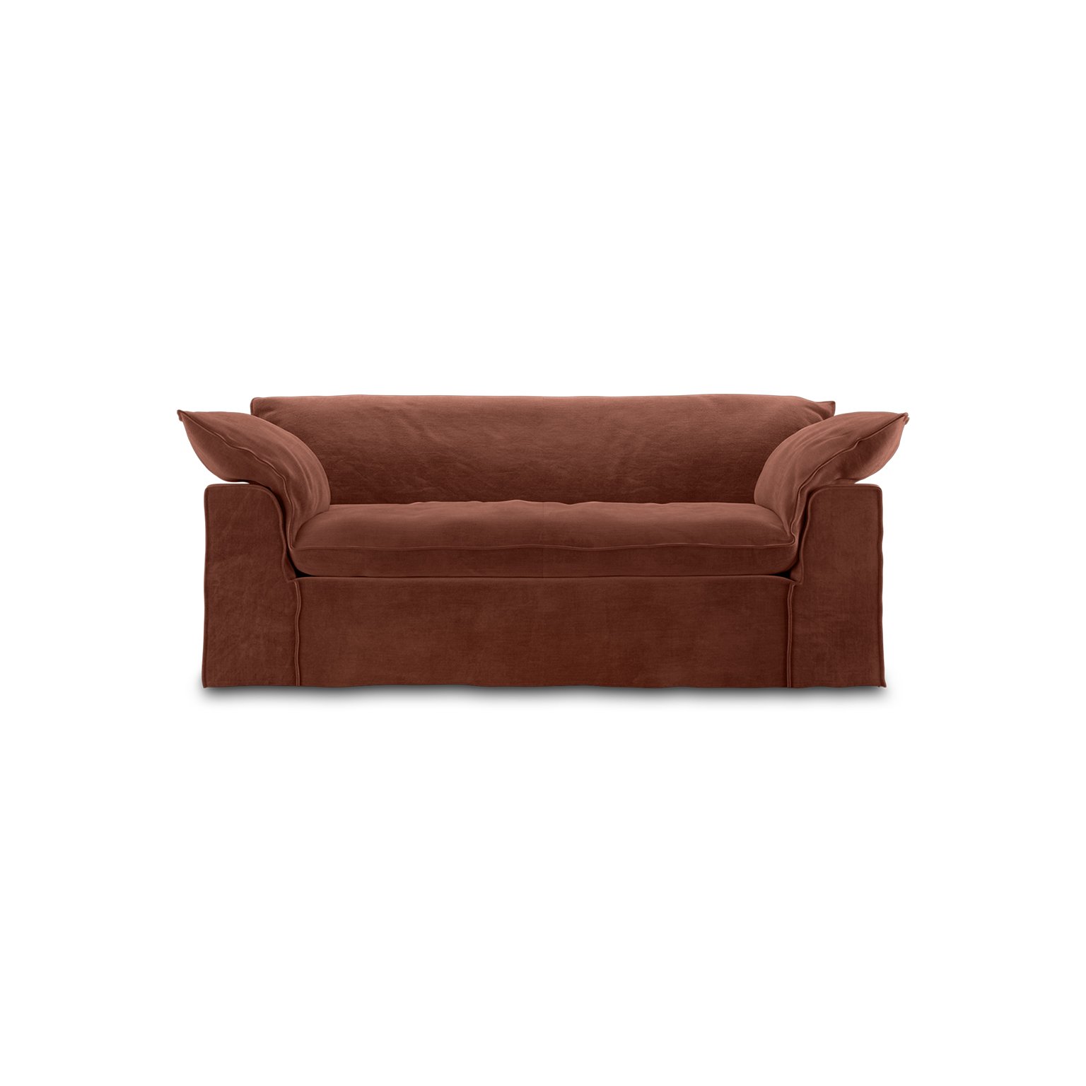 Nomad couch: 204cm, royal velvet, magnolia