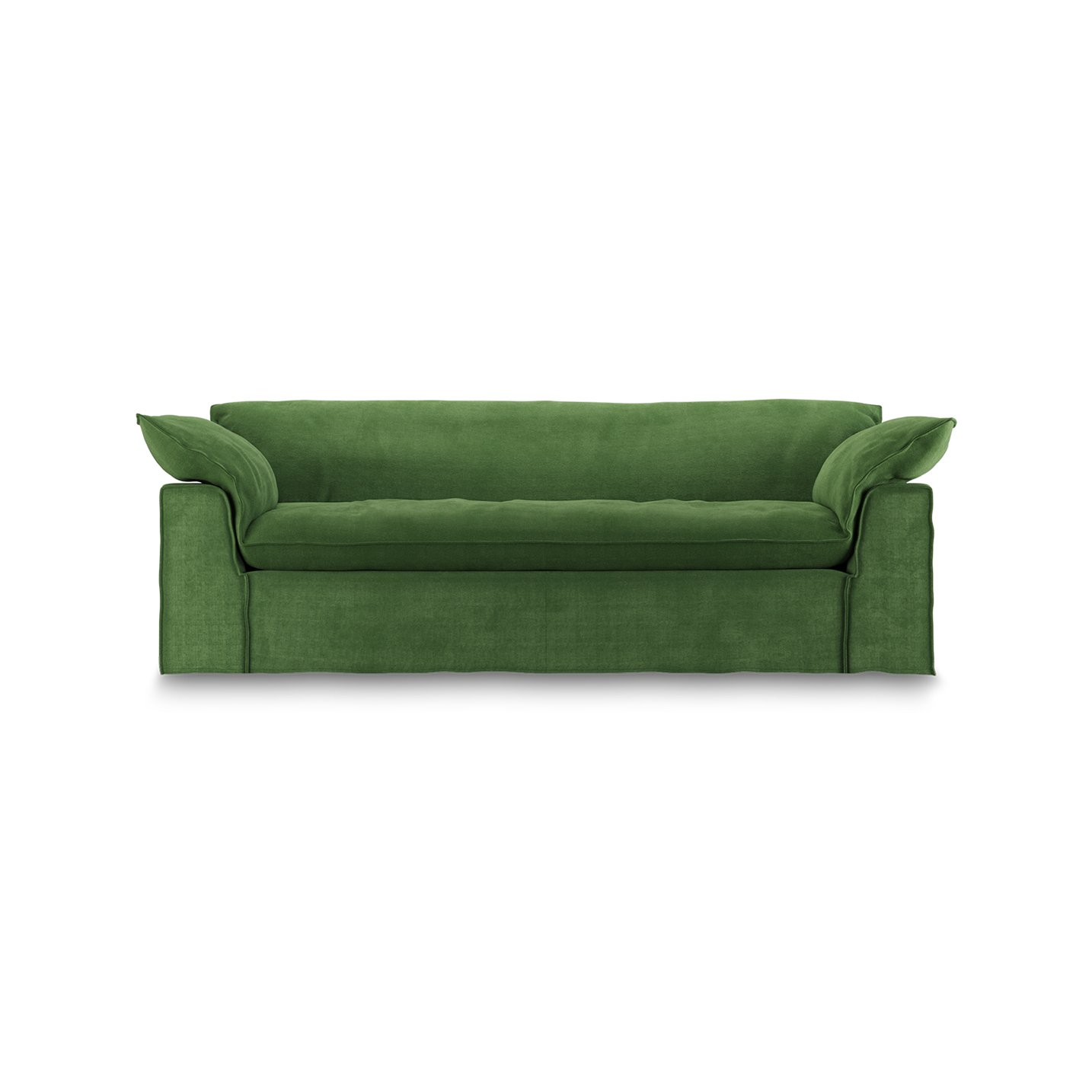 Nomad couch: 244cm, royal velvet, green