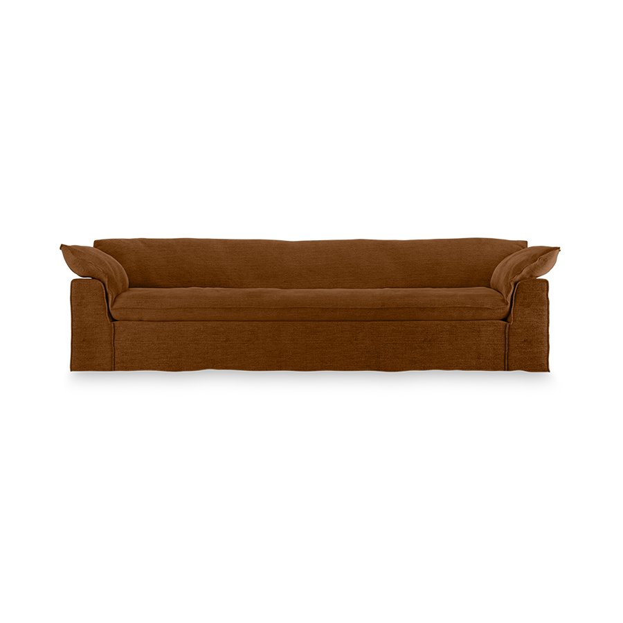 Nomad couch: 305cm, royal velvet, caramel